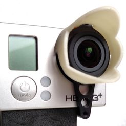 lenshood_display_large.jpg Archivo STL gratis GoPro LensHood para ser usado con Tarot o RCTimer IMP Gimbals・Plan de la impresora 3D para descargar