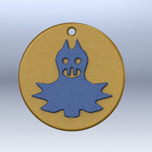 Gárgola rugiente – Medalla / Llavero 3D