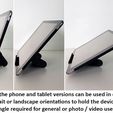 cfa085affe9ab98ce434bf21455f2cd0_display_large.jpg STL-Datei Smart Stand - A smart little stand for Smart Devices (Phones and Tablets) kostenlos・Vorlage für 3D-Drucker zum herunterladen