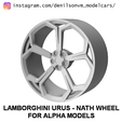 01.png Lamborghini Urus Nath Wheel for Alpha Models 1/24 scale