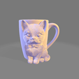 c.png Cute Cat Mug with Bow Tie – 3D Printable Model(STL