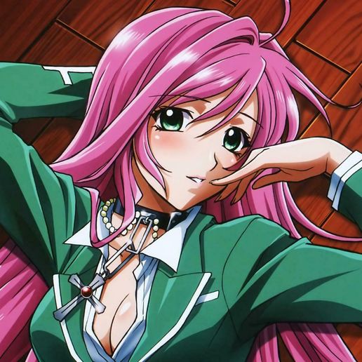 Pink Hair Moka A Athemis Necklace Rosario Vampire Akashiya Moka