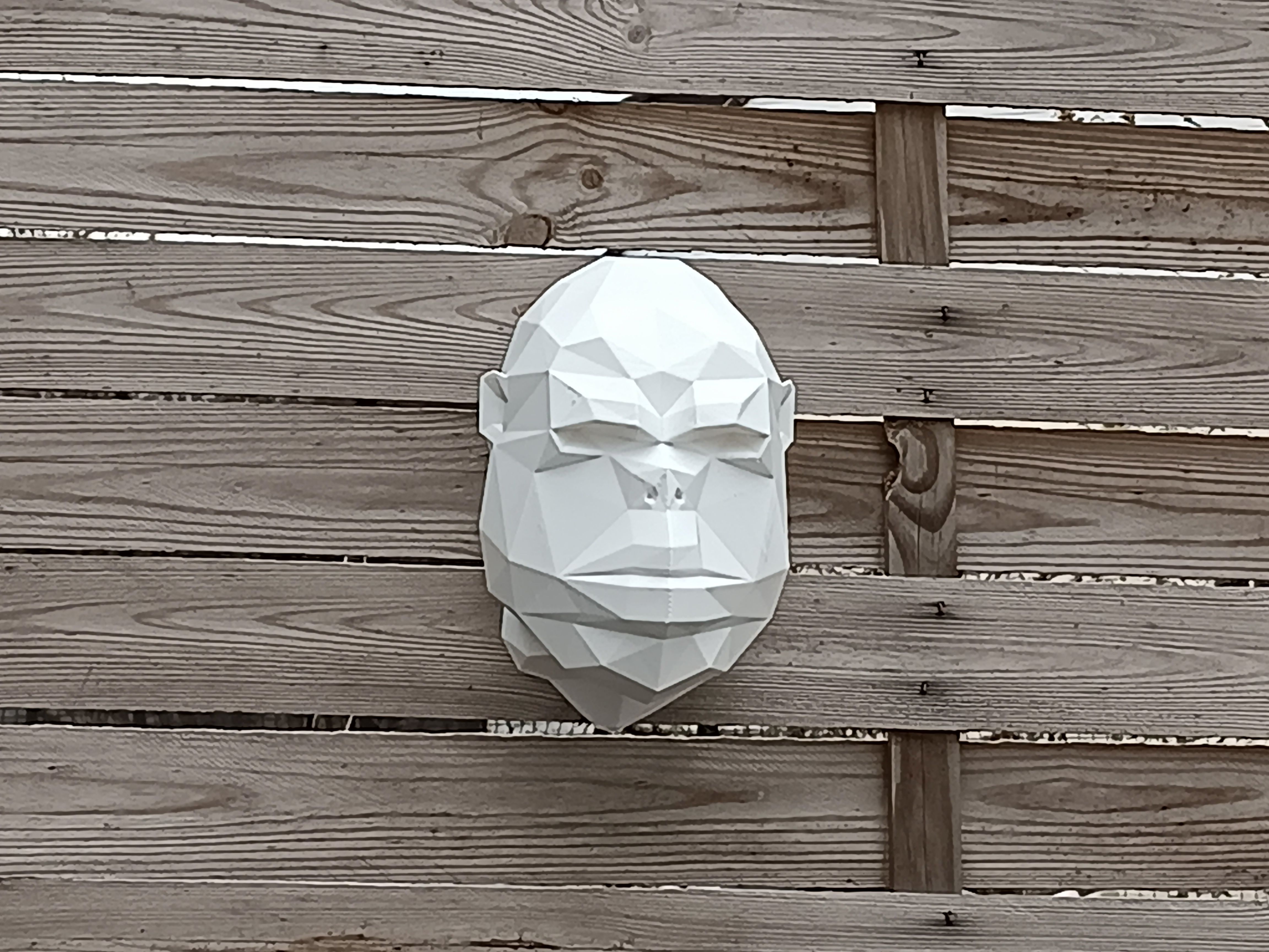 IMG_20220329_123228-1.jpg STL-Datei Origami Wanddekoration Gorilla・Design für 3D-Drucker zum herunterladen, Bricoloup3d