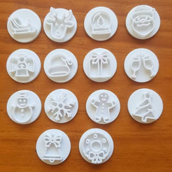 Set-navidad.png STL file Set de Sellos Stamps con motivos Navideños・3D printing model to download