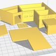 Corner Gas STL Pieces.JPG 3D file PREMIUM N Scale Rural Town Gas Station & Cafe (#1 of 7 in set)・3D printing model to download