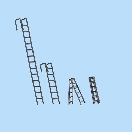 🪜 103 wxx 1/35 Multi-form A-frame Ladder Miniature Scene Model・ STL ...