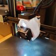 Ender 3, 3 V2, 3 pro, 3 max, dual 40mm axial fan hot end duct / fang. CR-10, Micro Swiss direct drive and bowden compatible. No support needed for printing