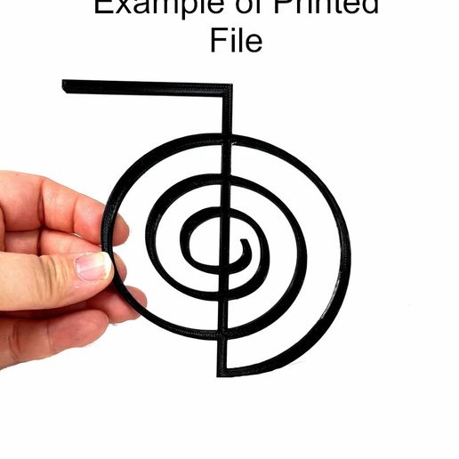 Example of Printed File Fichier STL Symbole Cho Ku Rei, symbole de pouvoir Reiki, symbole de maître・Plan à imprimer en 3D à télécharger, drakoniccreations