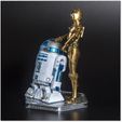 C3P0 AND R2D2 Sculpture - Star Wars 3D Models - Tested and Ready for 3D printing