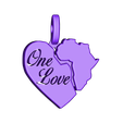 One love3.stl Free STL file OneLove Africa Heart Charm・3D printable model to download