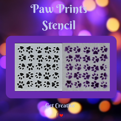 Paw-Prints-Stencil.png Paw Prints Stencil