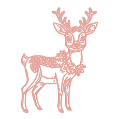 model.png Christmas deer home decor wall art