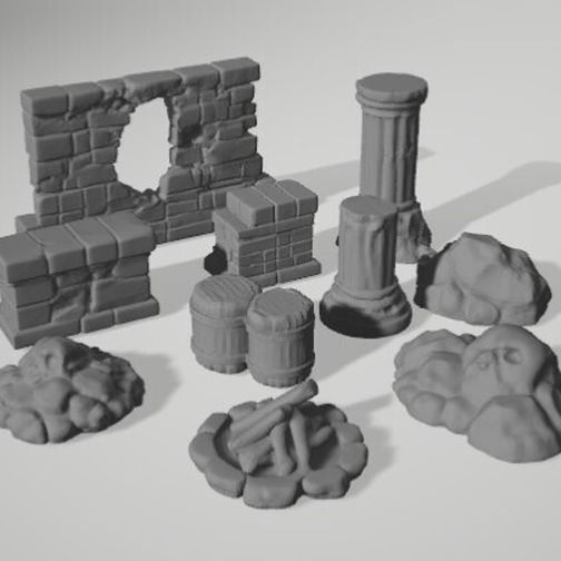 Screenshot-2025-04-07-030019.jpg Ancient Ruins Terrain Set – 10 Piece Modular Pack for Tabletop RPGs & Wargames