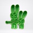 Hermanos.jpg Simon rabbit and sister playing guitar costume cookie cutter