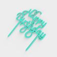 HB.jpg Happy birthday - cake topper