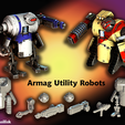 ArmagUtilityRobots.png Space Opera - The Crew of the Armag (Monopose Heroic Scale + modular robots)