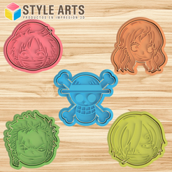 ONE-PIECE-PACK.png One Piece cookie cutters - cookies - PACK