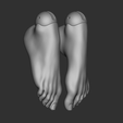 1.png Feet (F2) 3D model bjd doll \ Female \ figurines \ articulated doll \ ooak \ 3d print \ character \ legs
