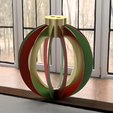 Bombillo-1.png Interlocking Folded-Bands Ornament - Holiday Sphere