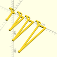 IkeaSkadisStraightHooksDemo.png Parametric Ikea Skådis Pegboard Accessories