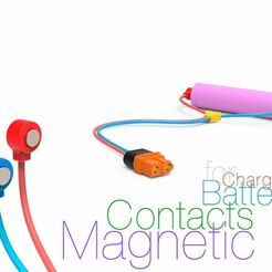 Magnetic-contacts-for-battery-charging.jpg Free STL file Magnetic contacts for battery charging・3D printing template to download