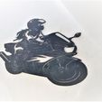 12.jpg Lady Biker STL, SVG, DXF files for 3Dprinting/Laser/CNC router cut
