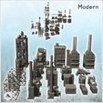 2.jpg Large modular set of modern industrial equipment with chimney, tanks and brick warehouses (29) - Modern WW2 WW1 World War Diaroma Wargaming RPG Mini Hobby