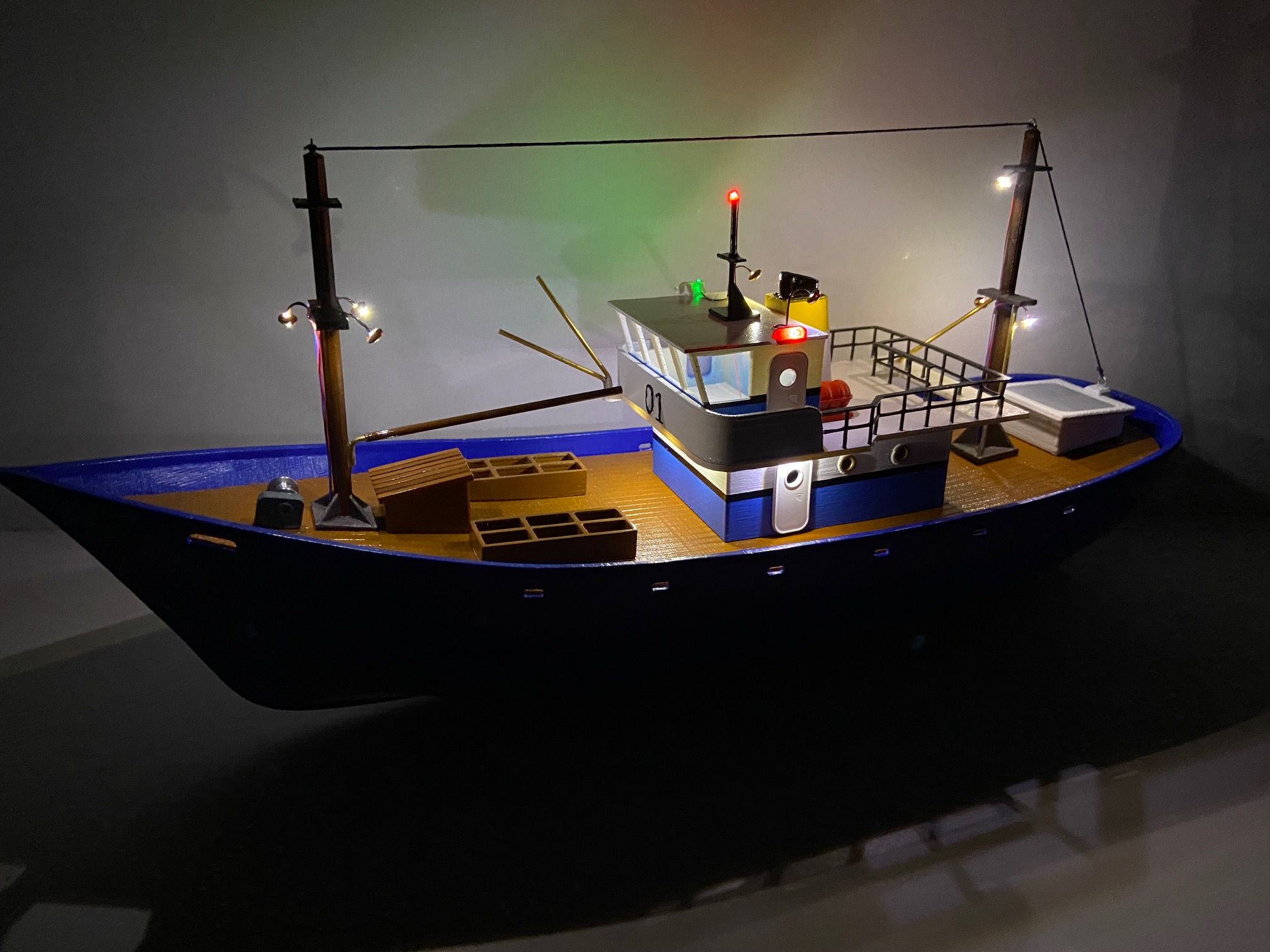 STL file Mini rc fishing boat・Model to download and 3D print・Cults