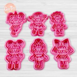 3b9136b5-cec2-4185-90bb-d63e39daf4bc.jpg STL-Datei LOL DOLLS SET X6 Ausstecher mit Stempel / Ausstechform LOL DOLL・3D-Drucker-Vorlage zum herunterladen