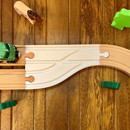 brio_train_track_single_to_double_3.jpg Train Track - Single to Double Track Switches - Compatible with BRIO and Others