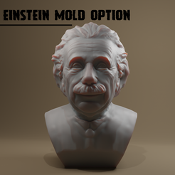 1.png STL file Einstein Mold option・3D print design to download