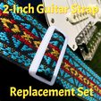 image0.png 2-Inch Guitar Strap Replacement Adjustable Buckle and Rectangular Ring Set