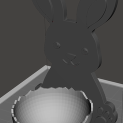 BunnyStandEggCrashA.png Happy Easter Bunny Stand Egg Cracked - Conejo Felices Pascuas huevo