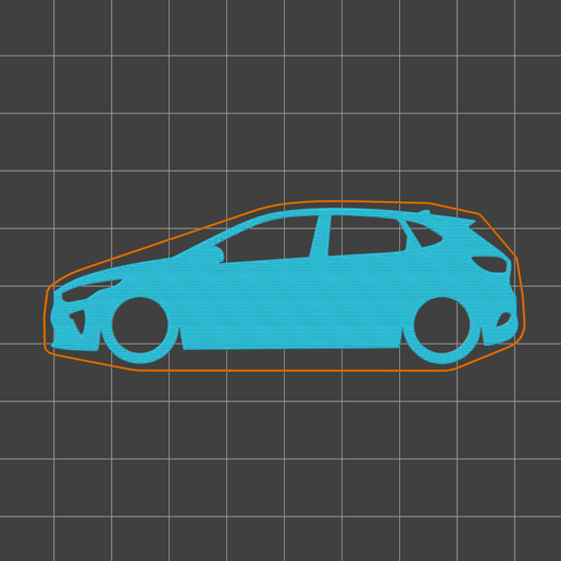 Kia Ceed 2018-2025 key silhouette side