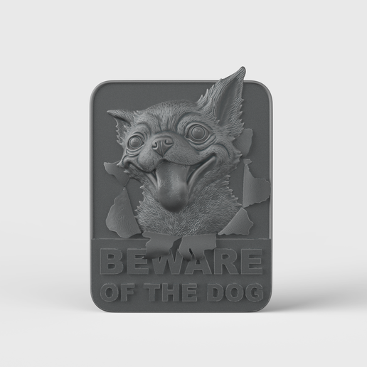 Dog-panel-stl-cnc-3d-model.256.png 3D Model STL CNC file Beware of Dog Panel