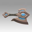 3.jpg World Of Warcraft Shadowlands Axe Bastion Cosplay weapon prop