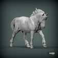 Percheron-running3.jpg Percheron läuft 3D-Druckmodell