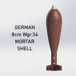German_8cmWgr34_0.jpg WW2 German 8cm Wgr34 Mortar Shell