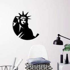 Demo.jpg STL file Liberty statue wall decoration・3D printable model to download