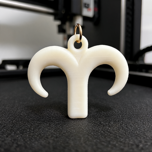 Aries Zodiac Keychain | Astrology Sign Bag Charm