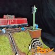 2024-01-09-21.02.26.jpg Modelrailway Trainsignal base with brickwall H0 scale