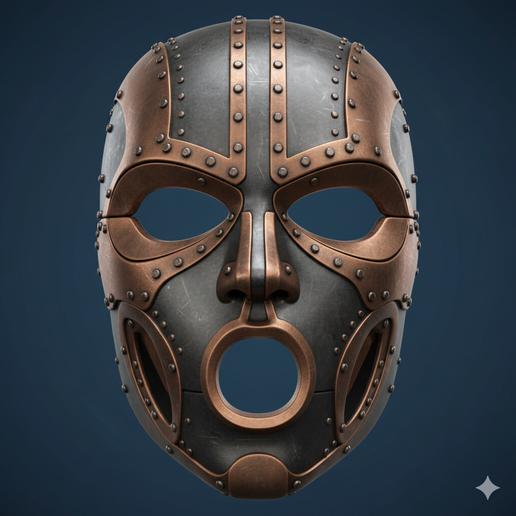 adjustable strap mask STL, creepy smile mask STL, Halloween mask STL, tribal mask STL, stitched face mask STL, 3D printed mask, engraved mask STL, post apocalyptic mask STL, gas mask style STL, spartan mask STL, demon mask STL, fantasy mask STL, wolf mask