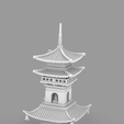 4.png ancient chinese tower, japan, 3D printed tower model