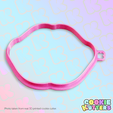 87_cutter.png KISSING LIPS EMOJI COOKIE CUTTER MOLD