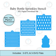 Etsy-Listing-Template-STL.png Baby Bottle Sprinkles Stencil | Laser or 3D Printed, Decorating Stencils | Digital Download STL & SVG Files