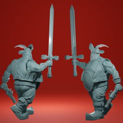 14.png 3D file Ogre Mercenary Monopose - 2 Variants・3D printable model to download