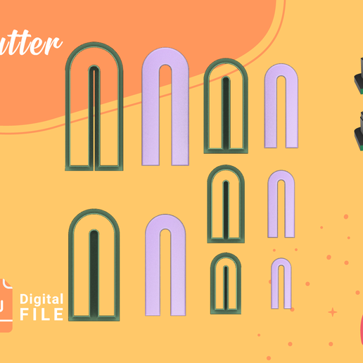 POLYMER CLAY CUTTERS *5 SIZE 2 VERSION CUT//EULITEC.COM/CC/COPYRIGHTED LICENSE 3D model