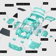 body-schema.jpg Файл STL Набор для создания модели автомобиля Nissan 200sx Tooned・Идея 3D-печати для скачивания