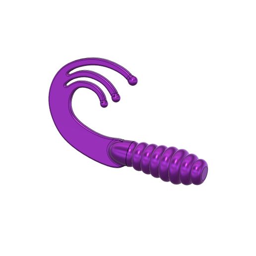 Triple-Tail-Grubs-2-Inch-002.jpg Molde de plástico macio para pesca Triple Tip 2" Grubs