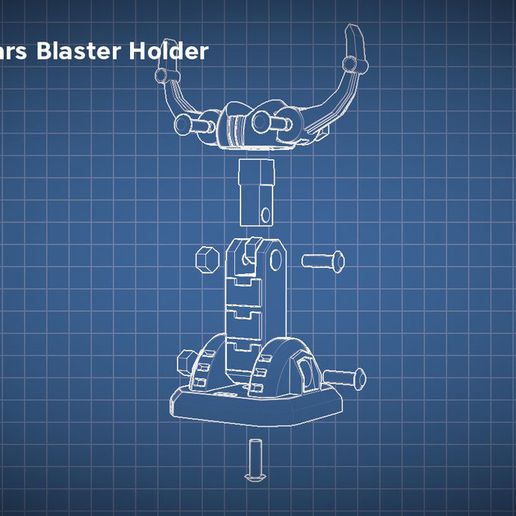 Free STL file STAR WARS BLASTER HOLDER・3D printing design to download・Cults